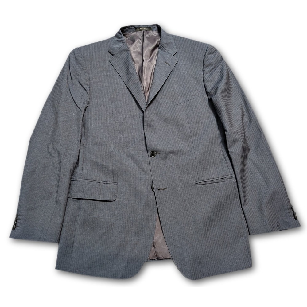 Ermenegildo Zegna Mens Blazer 3510/2FP Navy Blue 42R Silk Blend Union USA Made
